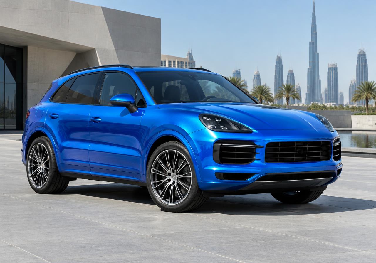 Metallic blue SUV